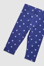 
                        
                          Load image into Gallery viewer, Mothercare Navy Heart Leggings
                        
                      