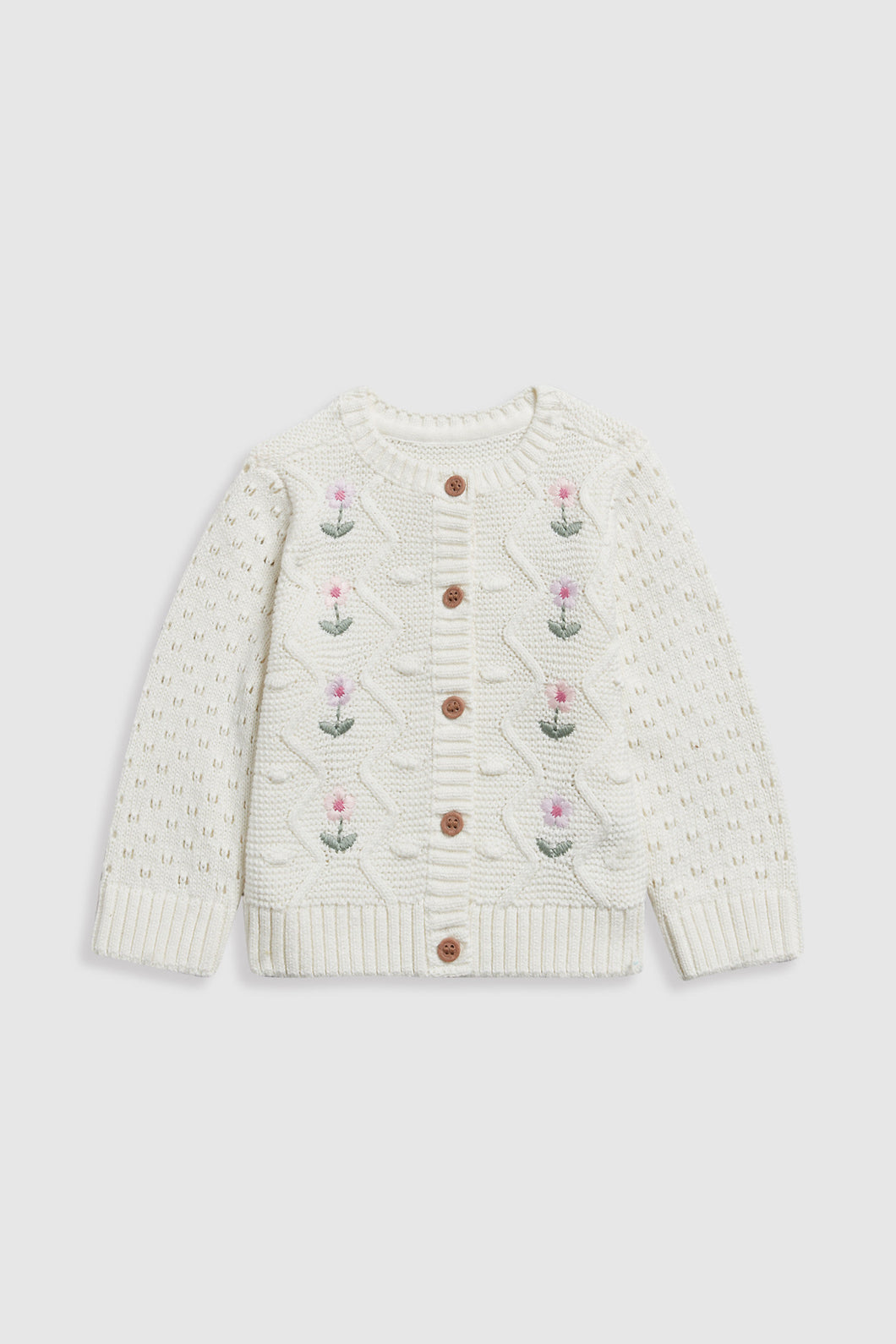 Mothercare White Flower Cardigan