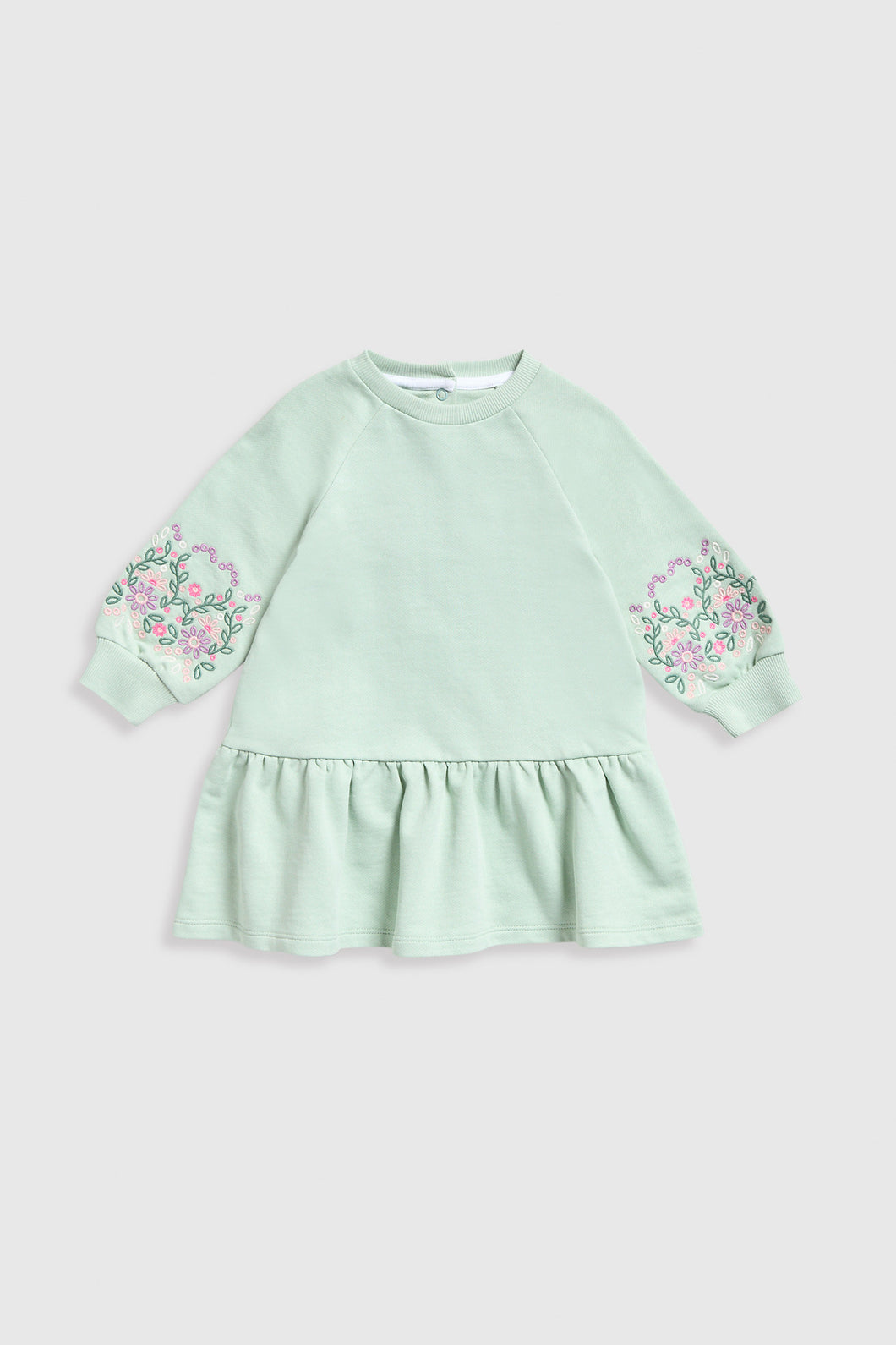 Mothercare Green Embroidered Sweat Dress