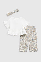 
                        
                          Load image into Gallery viewer, Mothercare Woven Top, Trousers and Headband Set
                        
                      