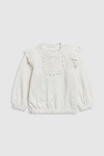 
                        
                          Load image into Gallery viewer, Mothercare Cream Crochet Sweat Top
                        
                      