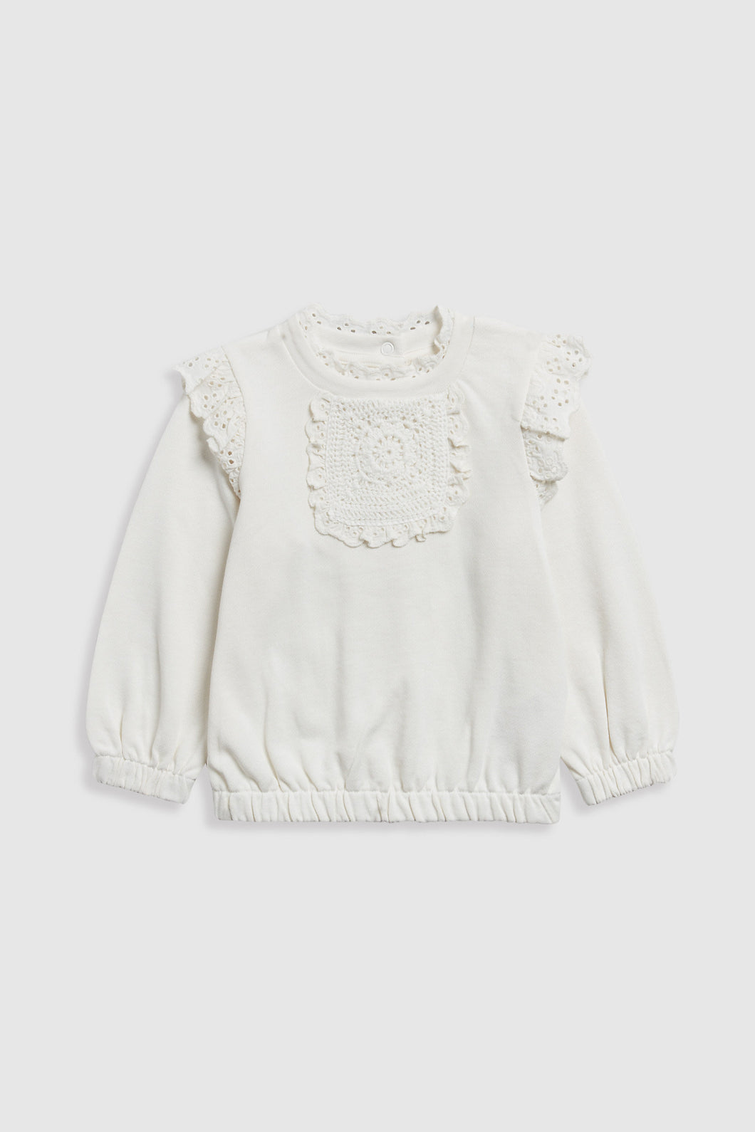 Mothercare Cream Crochet Sweat Top