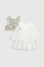 
                        
                          Load image into Gallery viewer, Mothercare Dress and Gilet Outfit Set
                        
                      