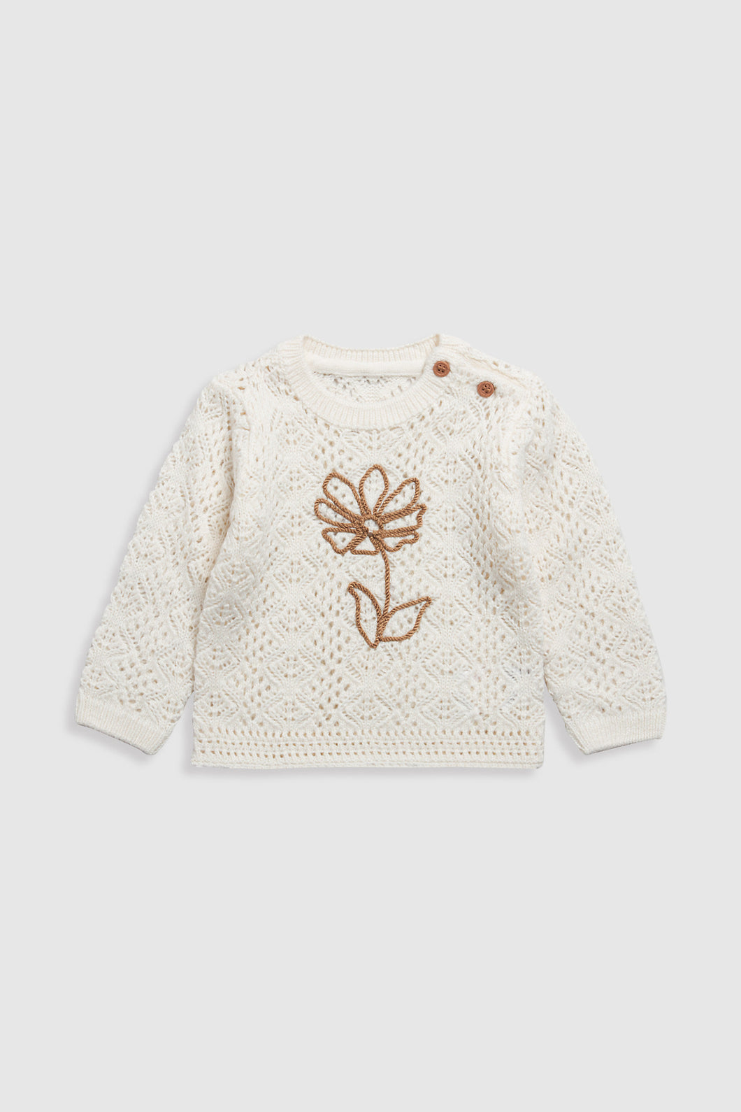 Mothercare Beige Crochet Jumper