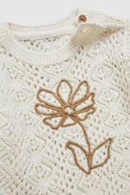 
                        
                          Load image into Gallery viewer, Mothercare Beige Crochet Jumper
                        
                      