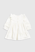 
                        
                          Load image into Gallery viewer, Mothercare Cream Crochet Woven Dress
                        
                      