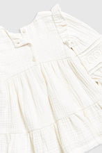 
                        
                          Load image into Gallery viewer, Mothercare Cream Crochet Woven Dress
                        
                      