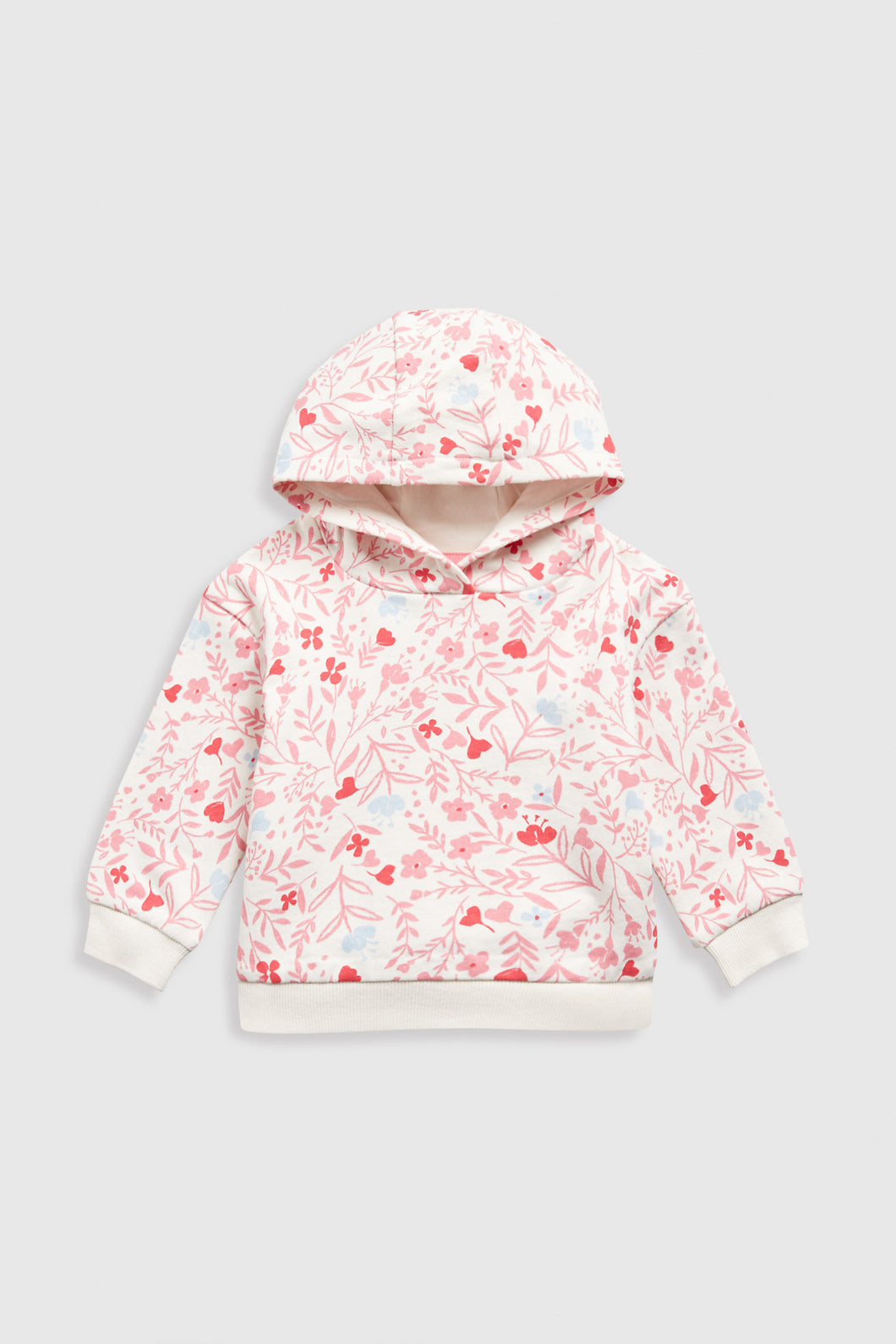 Mothercare White Floral Hoodie