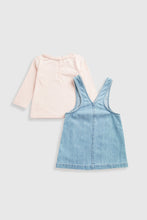 
                        
                          將圖片載入圖庫檢視器 Mothercare Denim Pinny Dress, T-Shirt and Tights Set
                        
                      