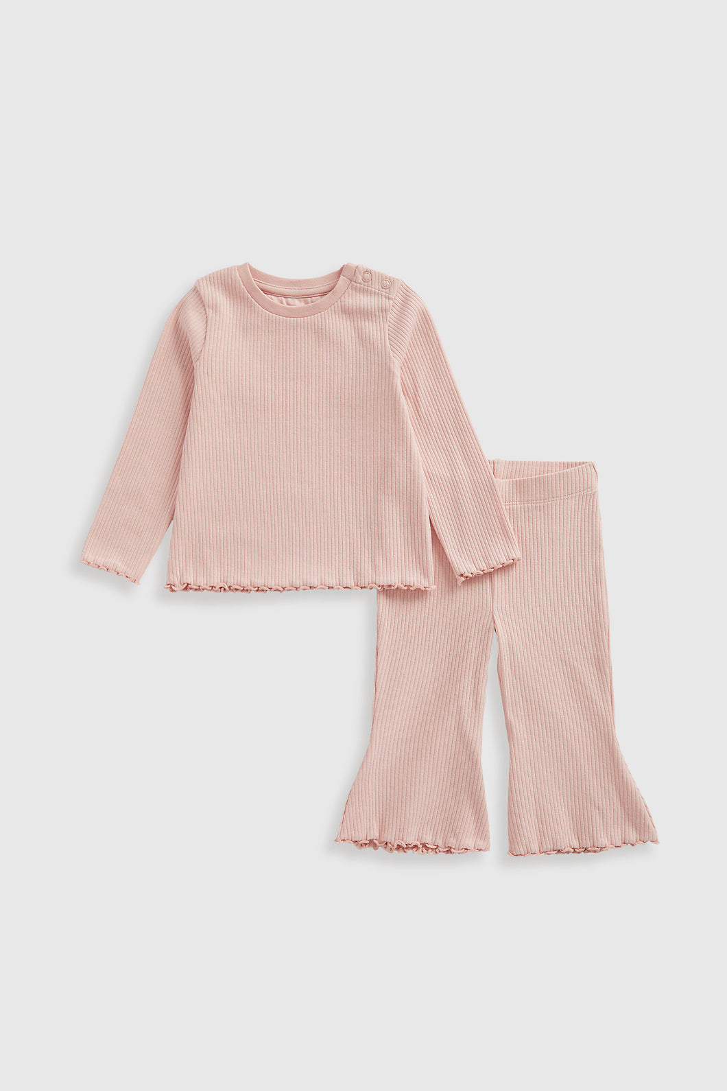 Mothercare Pink Ribbed T-Shirt and Leggings Set