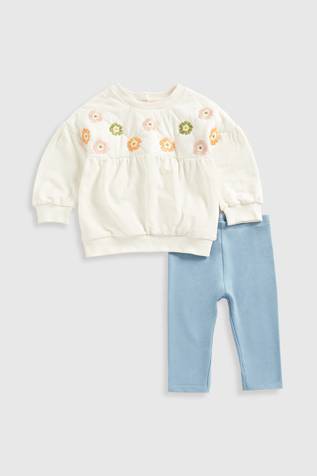 Mothercare Quilted Sweat Top and Jeggings Set