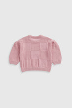 
                        
                          Load image into Gallery viewer, Mothercare Pink Flower Knitted Jumper
                        
                      