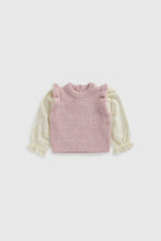 
                        
                          Load image into Gallery viewer, Mothercare Pink Knitted and Woven Tank Top
                        
                      