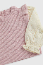 
                        
                          Load image into Gallery viewer, Mothercare Pink Knitted and Woven Tank Top
                        
                      