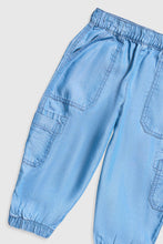 
                        
                          Load image into Gallery viewer, Mothercare Blue Tencel Parachute Cargo Trousers
                        
                      