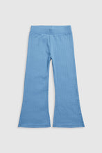 
                        
                          Load image into Gallery viewer, Mothercare Blue Ribbed Flared Leggings
                        
                      