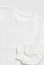 
                        
                          將圖片載入圖庫檢視器 Mothercare White Crochet Panel Sweat Top
                        
                      