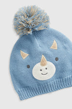 
                        
                          Load image into Gallery viewer, Mothercare Blue Rhino Beanie Baby Hat
                        
                      