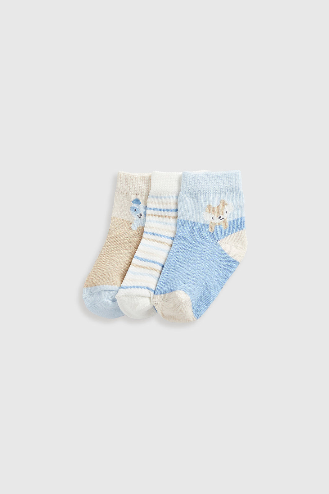 Mothercare Raccoon Baby Socks - 3 Pack