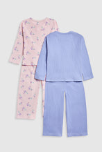 
                        
                          Load image into Gallery viewer, Mothercare Floral Waffle Pyjamas - 2 Pack
                        
                      