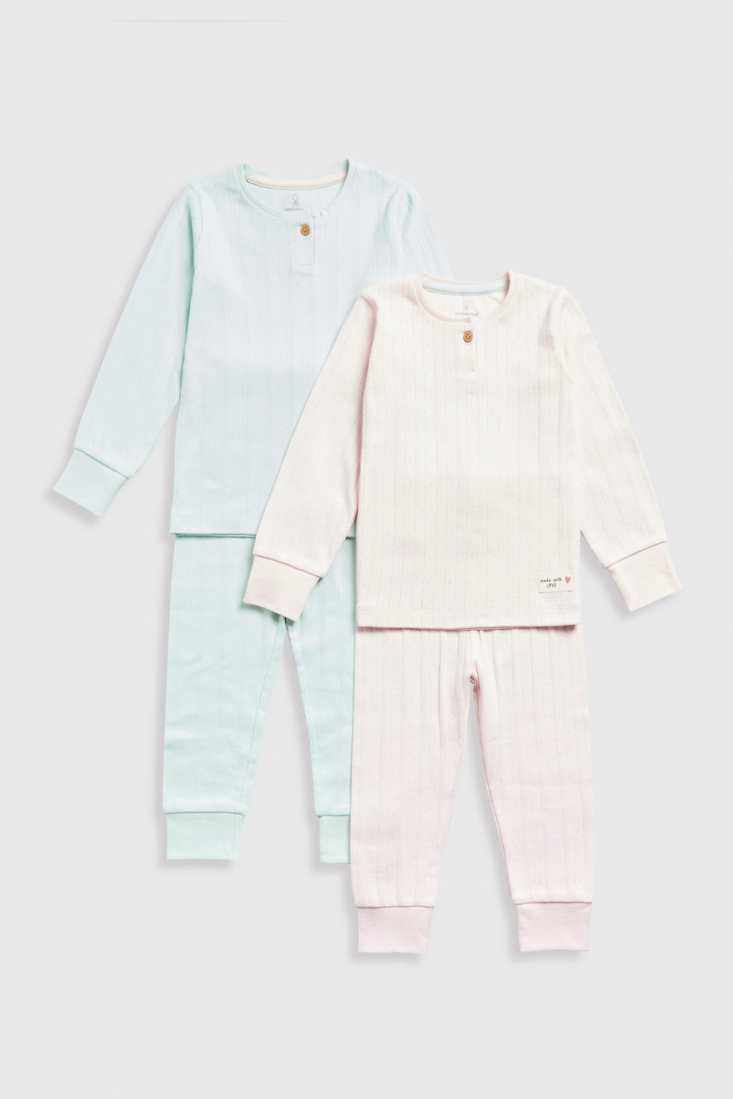 Mothercare Pointelle Pyjamas - 2 Pack