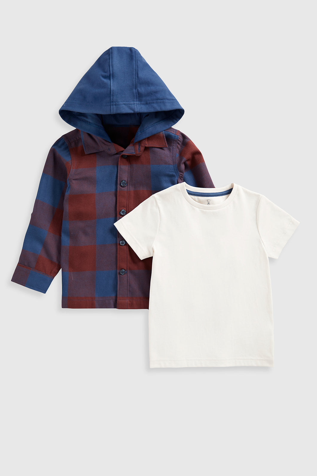 Mothercare Buffalo Checked Shirt and T-Shirt Set