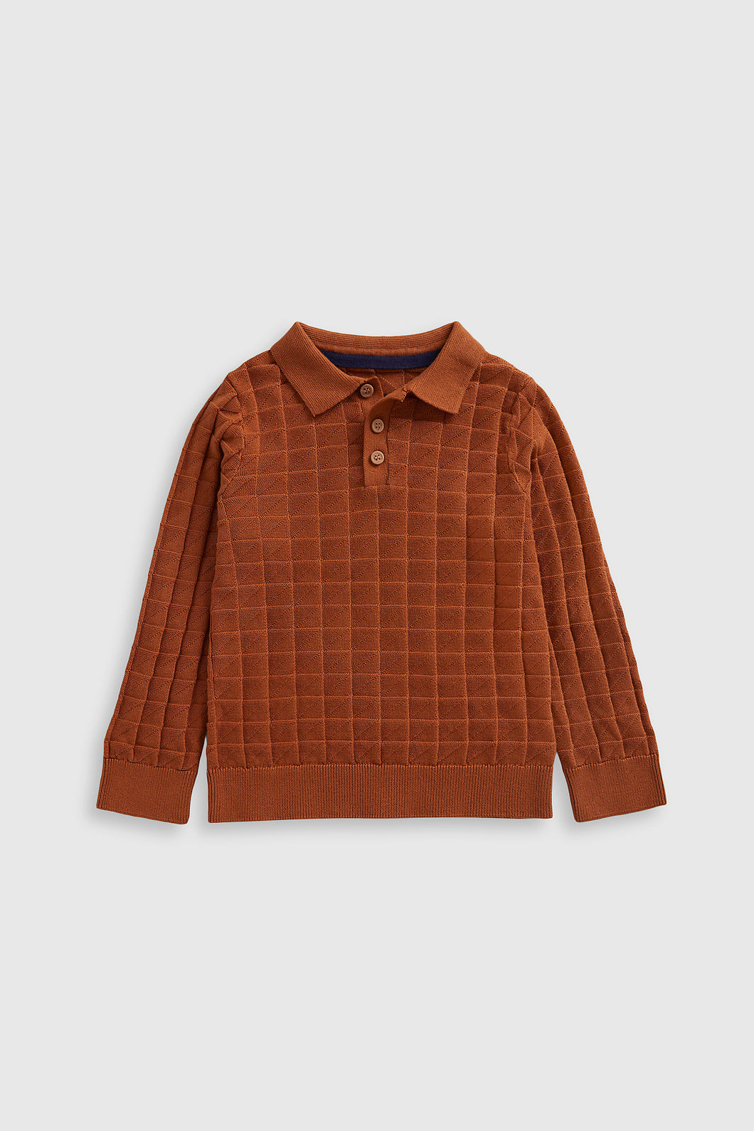 Mothercare Brown Knitted Polo Top