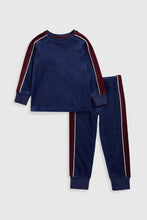 
                        
                          Load image into Gallery viewer, Mothercare Navy Velour Pyjamas
                        
                      