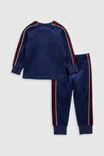 
                        
                          Load image into Gallery viewer, Mothercare Navy Velour Pyjamas
                        
                      