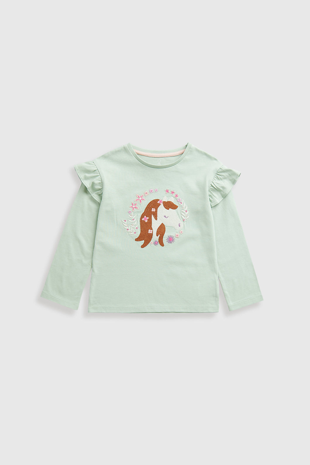 Mothercare Green Horse Long-Sleeved T-Shirt