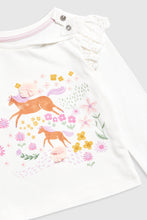 
                        
                          Load image into Gallery viewer, Mothercare Cream Horses Long-Sleeved T-Shirt
                        
                      