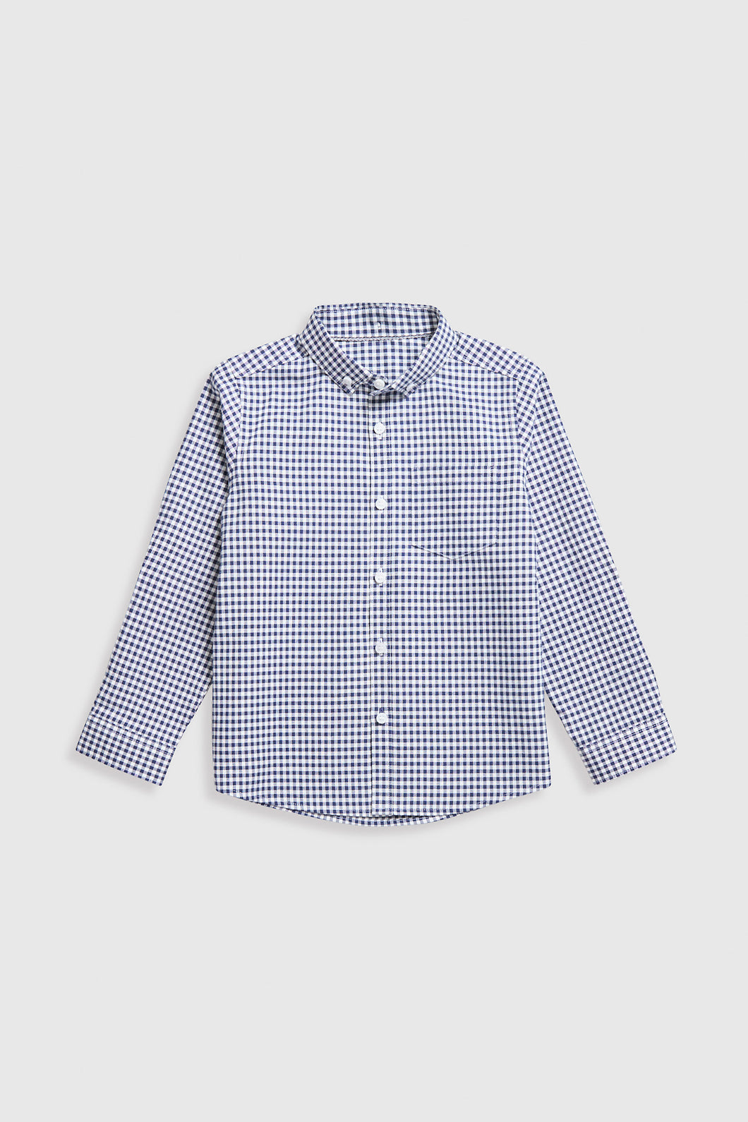 Mothercare Navy Gingham Oxford Shirt