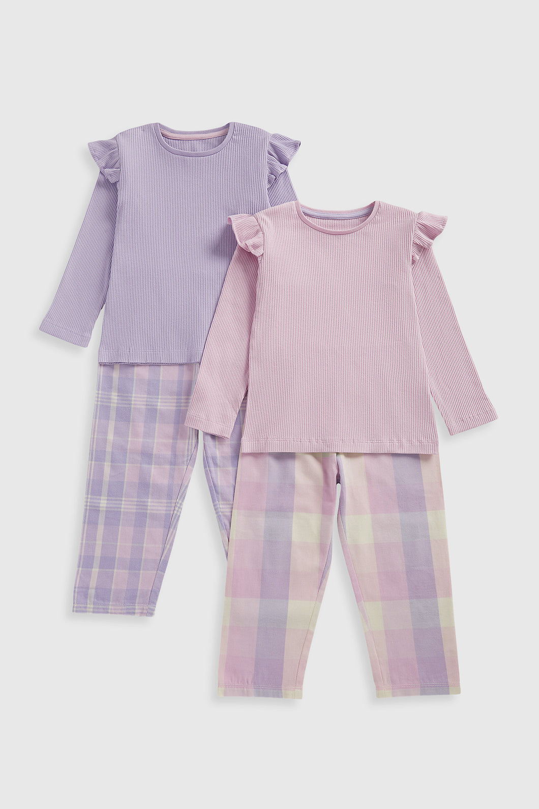 Mothercare Pink and Lilac Pyjamas - 2 Pack