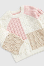 
                        
                          Load image into Gallery viewer, Mothercare Patchwork Knitted Jumper
                        
                      