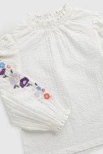 
                        
                          Load image into Gallery viewer, Mothercare Cream Embroidered Blouse
                        
                      