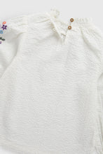 
                        
                          Load image into Gallery viewer, Mothercare Cream Embroidered Blouse
                        
                      