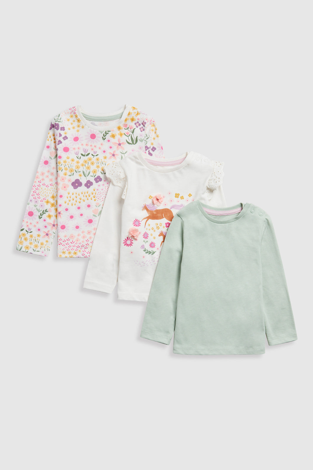 Mothercare Wilderness Long-Sleeved T-Shirts - 3 Pack