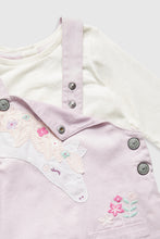 
                        
                          Load image into Gallery viewer, Mothercare Pink Denim Pinny Dress and T-Shirt Set
                        
                      