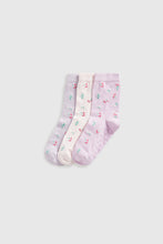 
                        
                          Load image into Gallery viewer, Mothercare Floral Slip-Resist Socks - 3 Pack
                        
                      