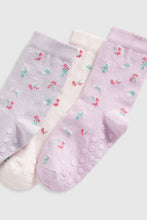 
                        
                          Load image into Gallery viewer, Mothercare Floral Slip-Resist Socks - 3 Pack
                        
                      