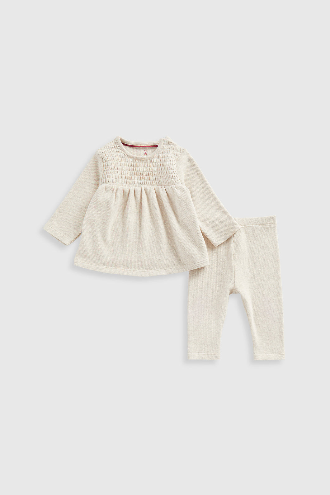 Mothercare Beige Rib Top and Leggings Set