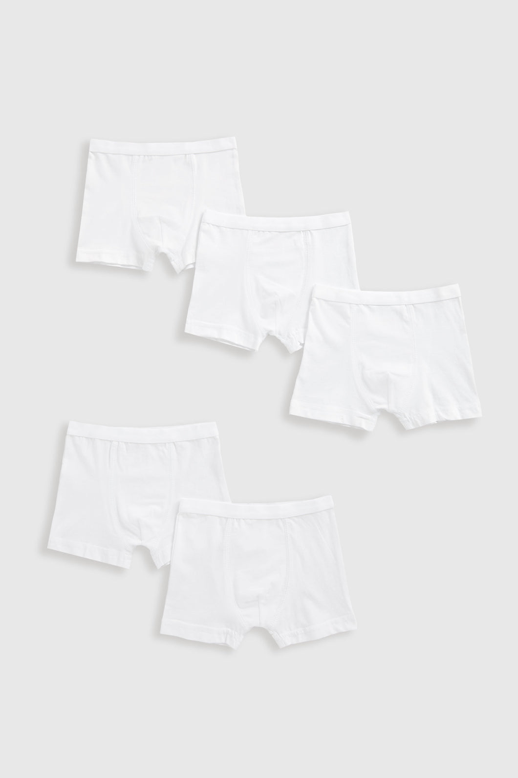 Mothercare White Trunk Briefs - 5 Pack