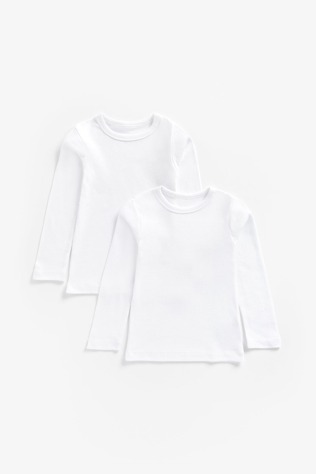 Mothercare White Long-Sleeved Vests - 2 Pack