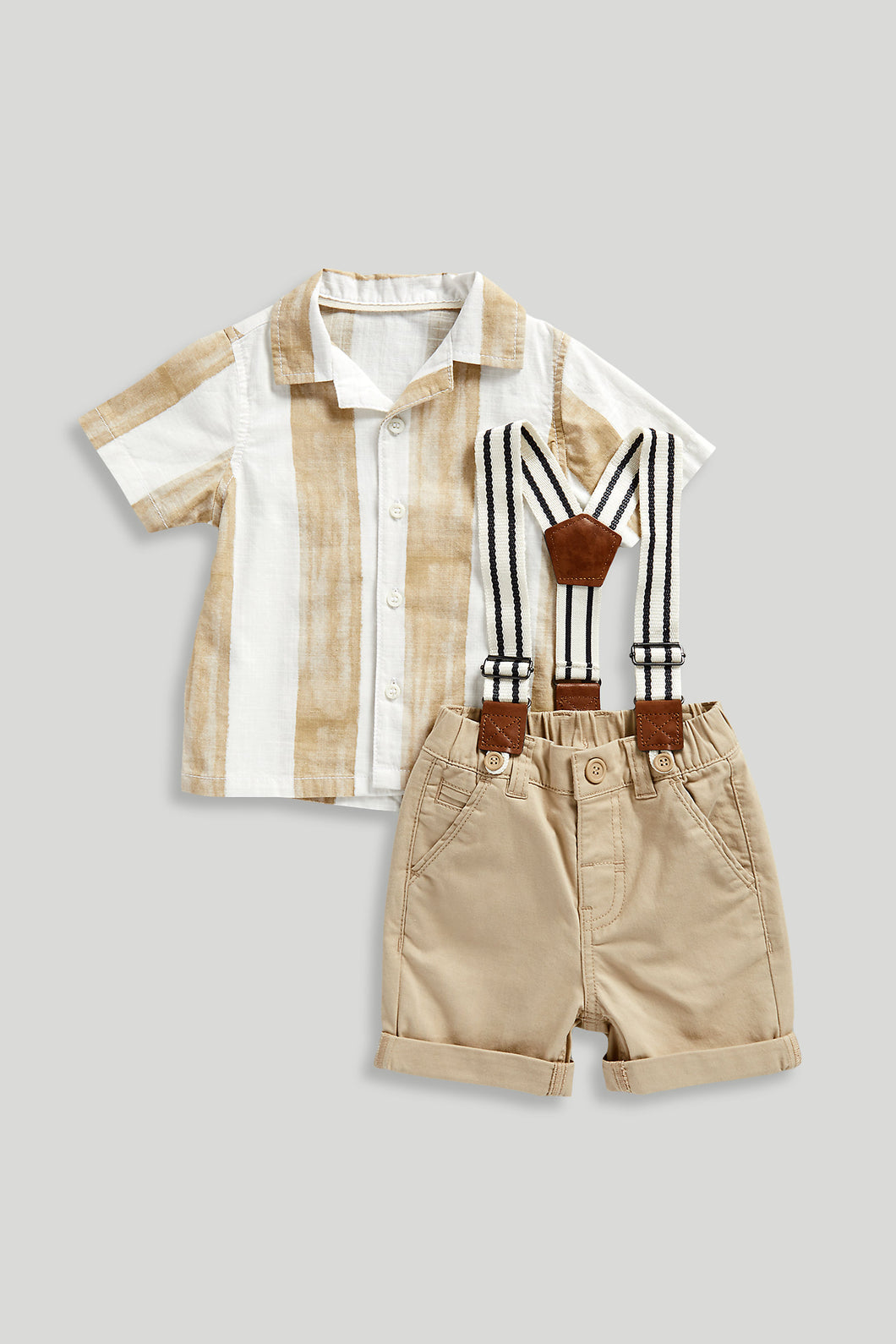 Mothercare Shirt, Shorts and Braces Set