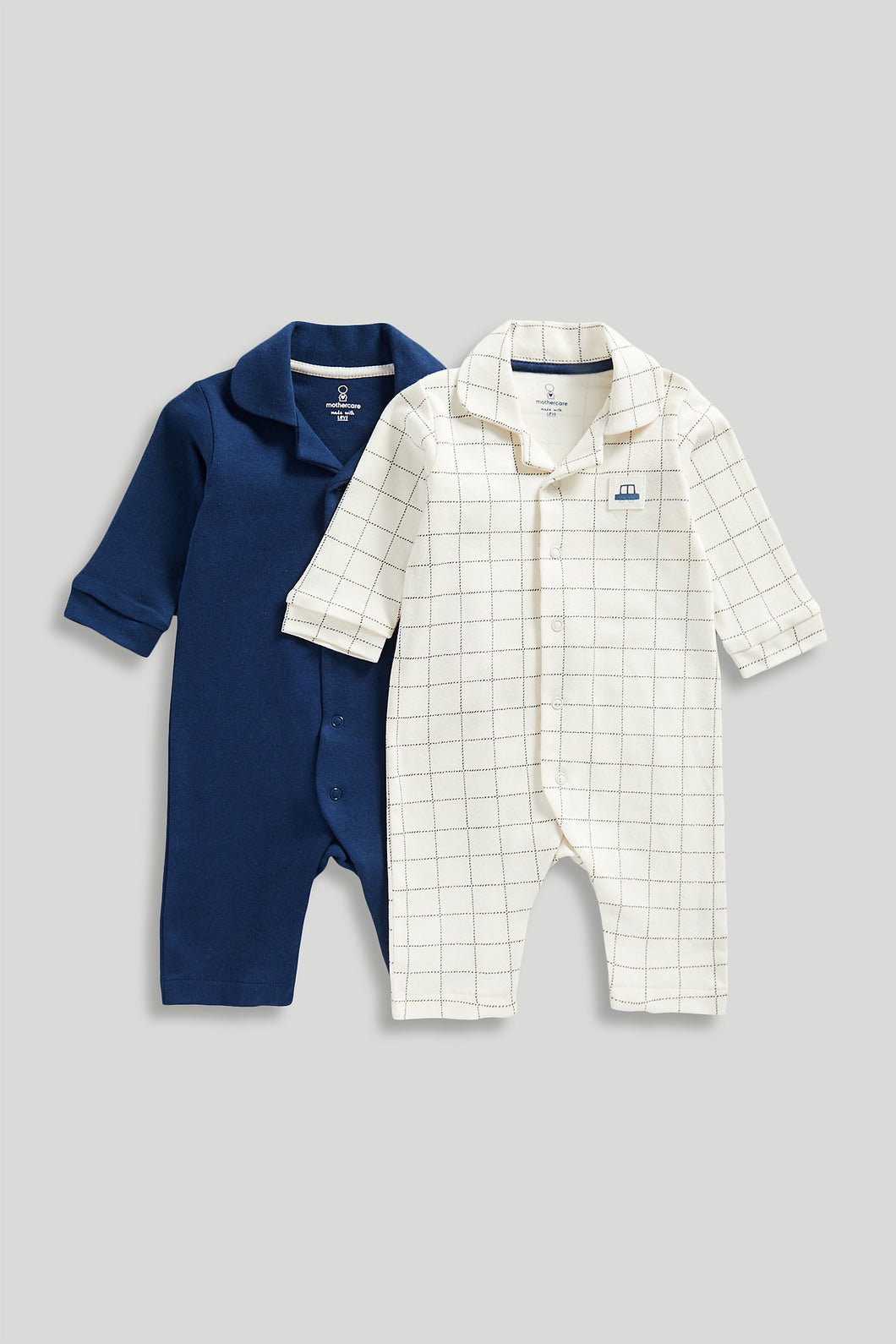 Mothercare All-in-One Baby Pyjamas - 2 Pack