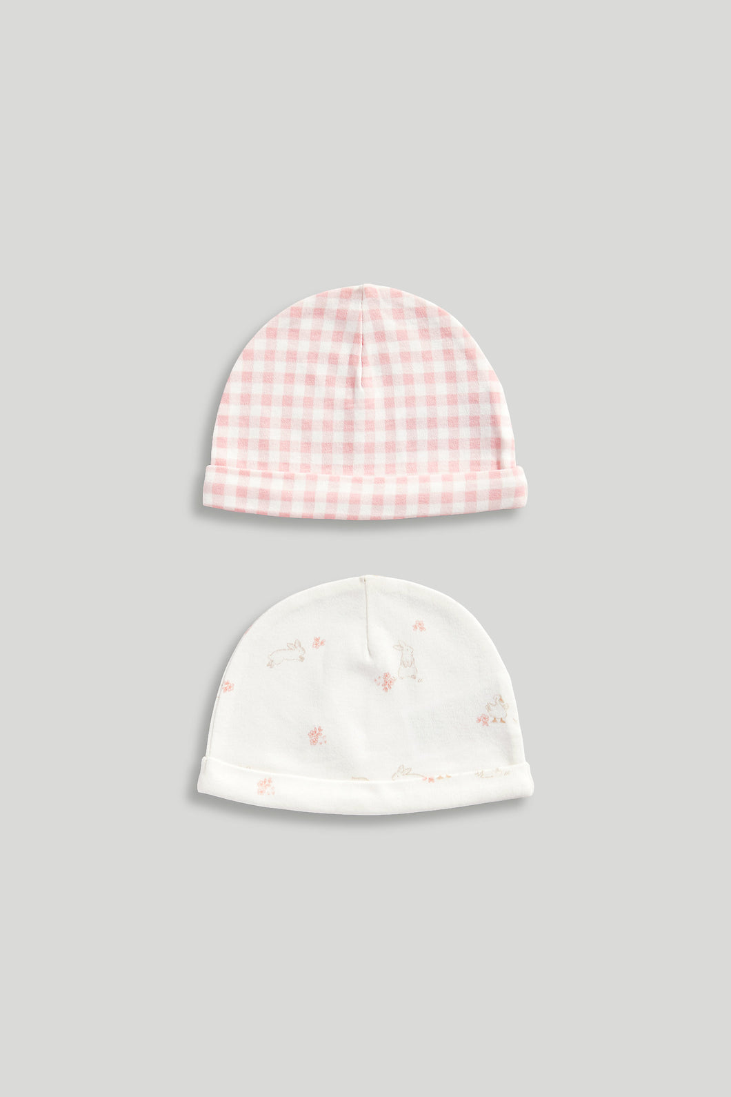 Mothercare My First Pink Baby Hats - 2 Pack