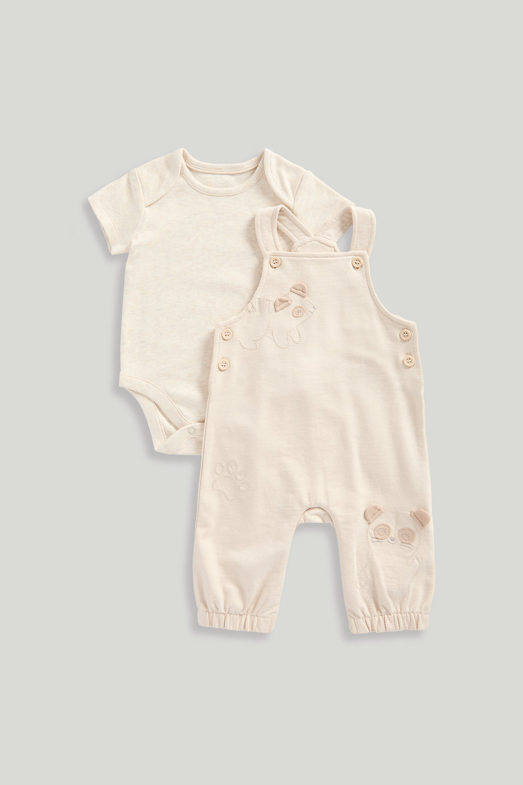 Mothercare My First Bear Dungarees and Bodysuit Set