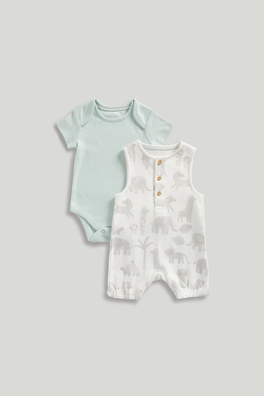 Mothercare My First Bibshorts and Bodysuit Set