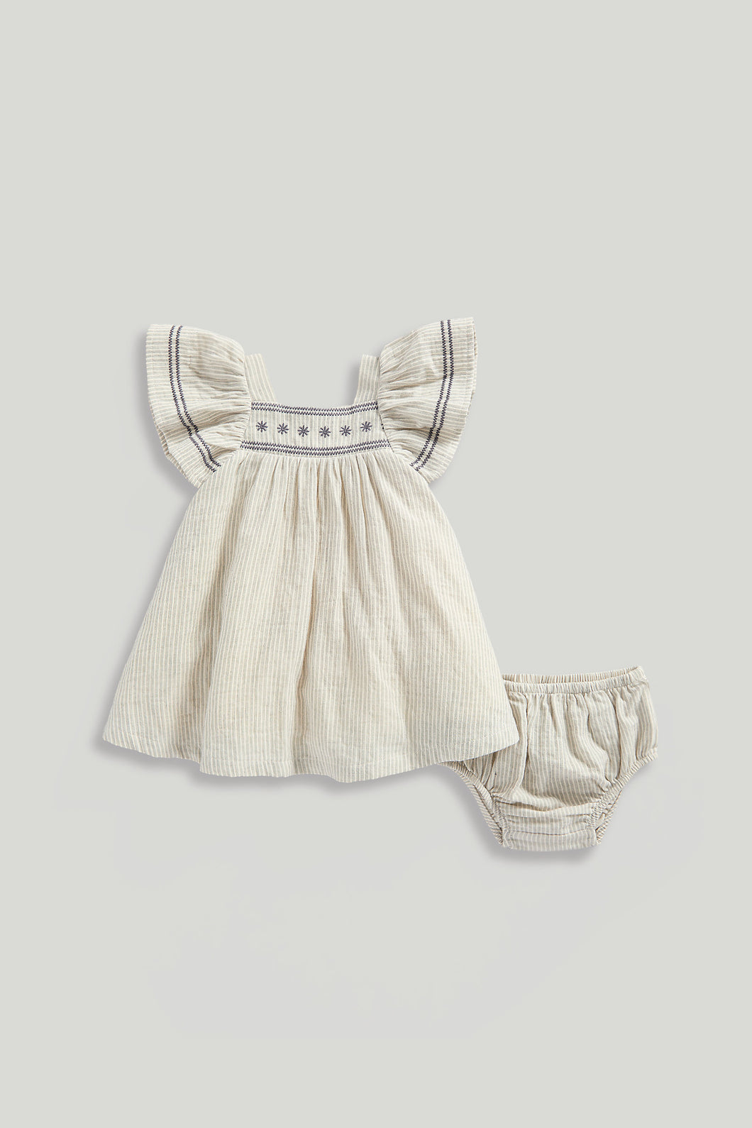 Mothercare Striped Occasion Dress and Knickers