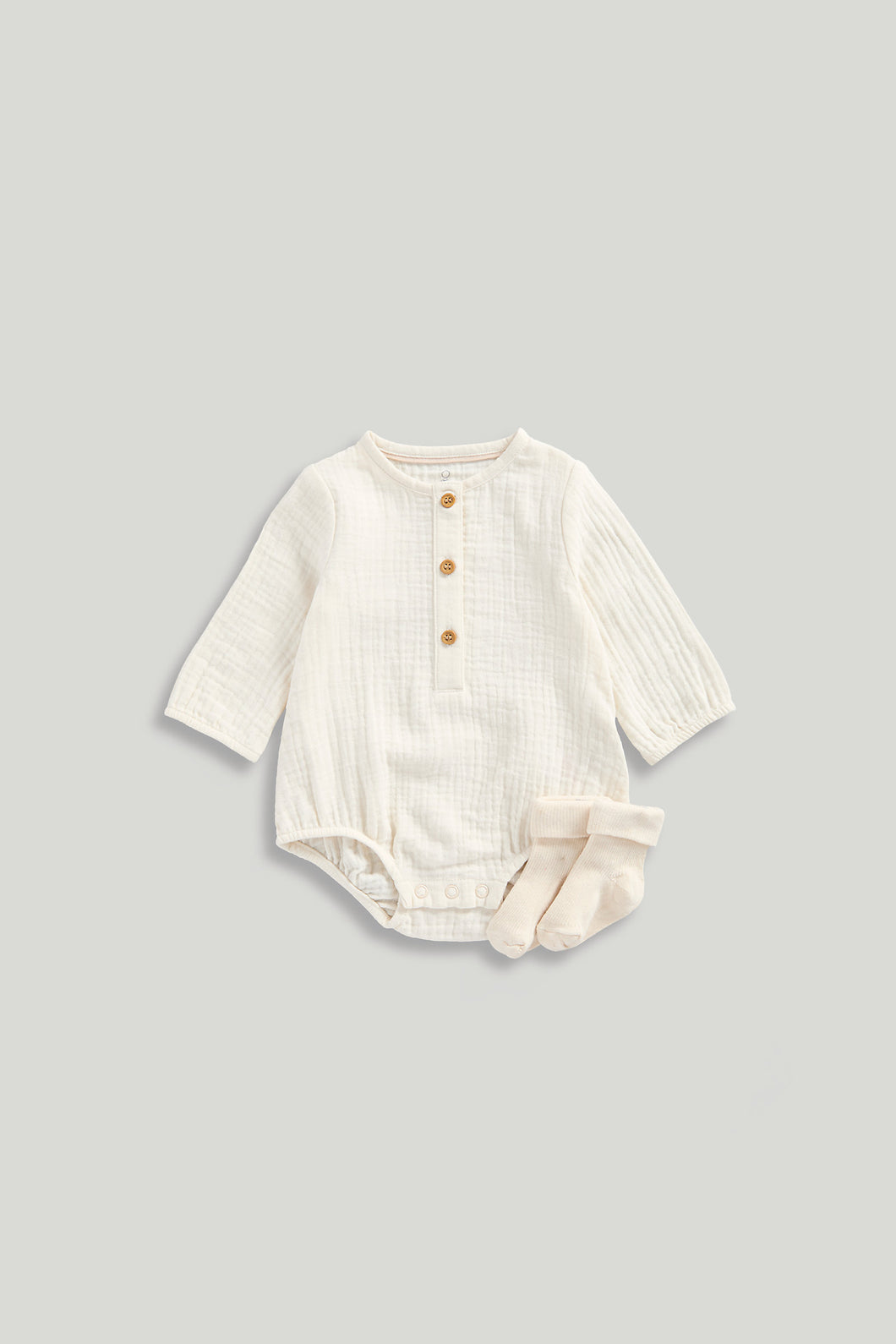 Mothercare Muslin Bodysuit and Socks Set